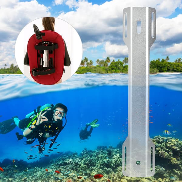Universal Scuba Teknisk Aluminium Single Tank Adapter til Backplate Sølv