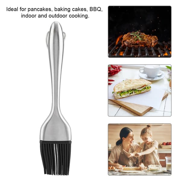 Grillbørste i rustfrit stål til bagning af kager og wienerbrød