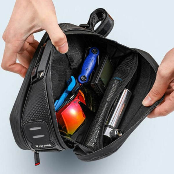 Cykeltaske Ridning Travel Quick Release Let at installere Hard Cover Tasker Reflekterende Strips Vandtæt Utility Riding Tool