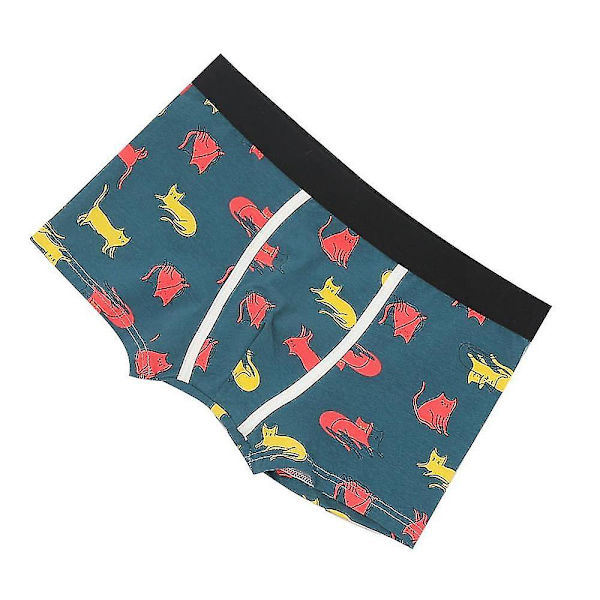 Miesten Puuvilla Boxer Alusvaatteet Arkut Alushousut Dark Green 2XL