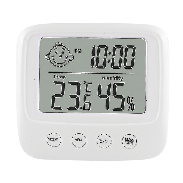 Digital LCD inomhus Bekväm temperatursensor Fuktighetsmätare Termometer Hygrometermätare E0828