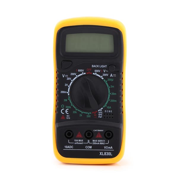 LCD digital multimeter - AC/DC voltmeter, motstand, strøm og ohm tester