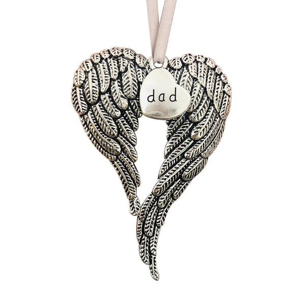 En del af mit hjerte er i julemindesmærke Angel Wing Ornament Pendant Dad