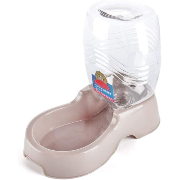 Vattenfontänställ för husdjur, beige (1/4 gallon) Automatisk påfyllning Gravity Dryckesfontänskål Portabelt stativ för små do