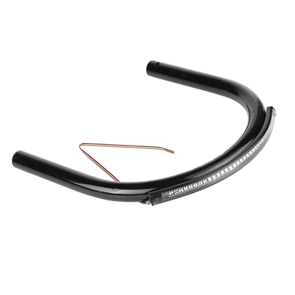 175MM Motorcykel Bagerste Sæde Ramme Loop Hoop Beslag med LED Lys DIY Tilbehør Sort Lige