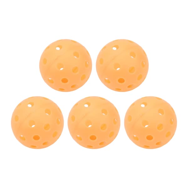 Lysande Orange Utomhus Pickleballbollar 5-pack