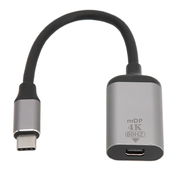 USB C til Mini DisplayPort Adapter 4K 60Hz Aluminiumlegering Plug and Play til Laptop Telefon Tablet
