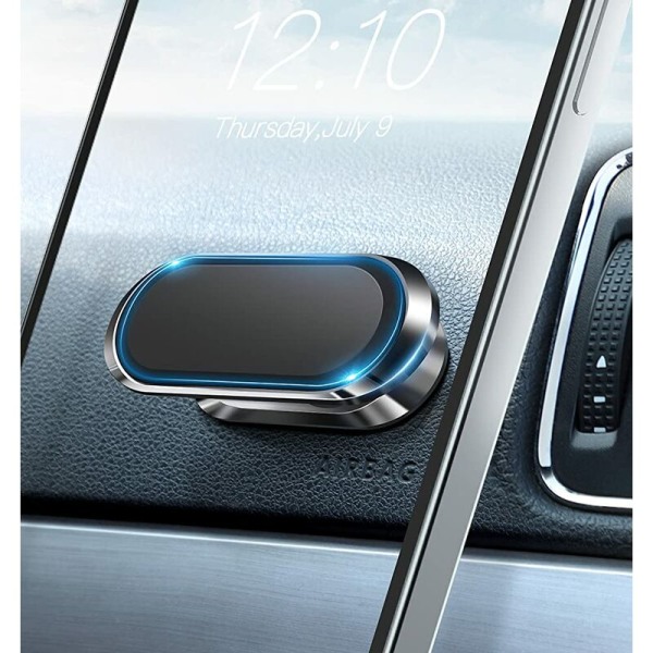 Multifunktionel Sølv 360° Roterende Mobiltelefon Magnetisk Bilholder