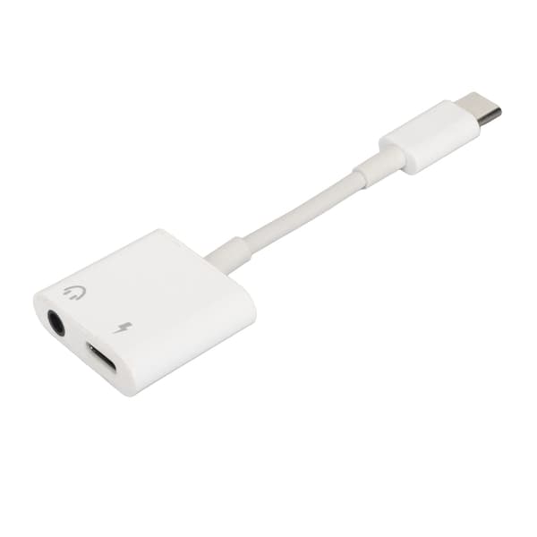 USB Type C til 3,5 mm lydadapter med 60W hurtiglading HiFi 7.1 surroundlyd