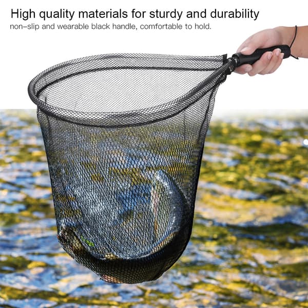 Fiskegarn i aluminiumslegering, holdbart net, behageligt greb