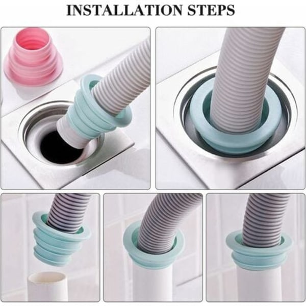 Tetningsplugg for dreneringsrør, 4 stk. deodoranttetningsring, universal tetningsplugg, tetningsplugg for dreneringsrør (3,8 - 4 stk.