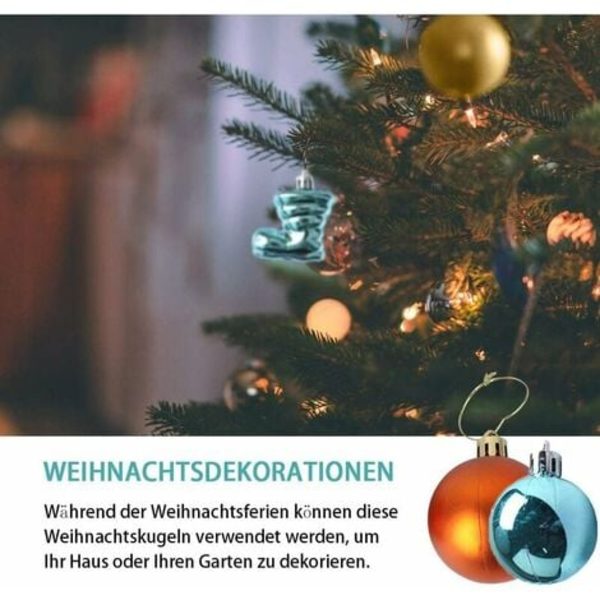Julkulor Plastdekorationer, Okrossbara julkulsprydnader, Julbollsdekorationer, Julgransdekoration