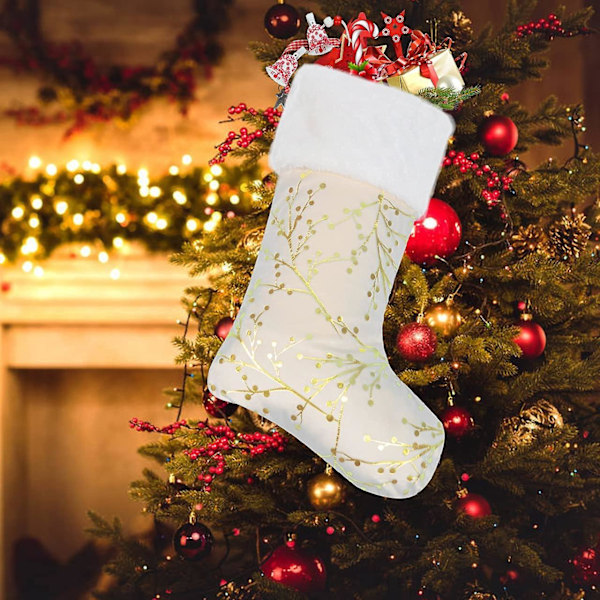 Julstrumpa set av 2 stor 22 tums julsocksäck