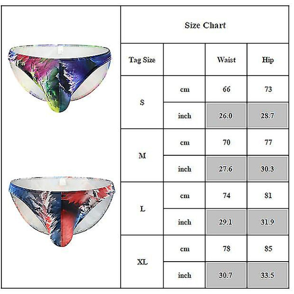 Miesten printed pullistuva pussihousut Mukavat matalat alusvaatteet Pink Blue S