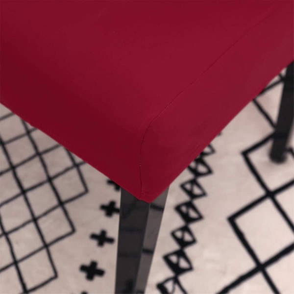 6 kpl Solid Color All Inclusive -tuolinpäällinen-punainen