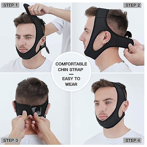 Neopreeni anti Snore Stop Snoring leukahihna black