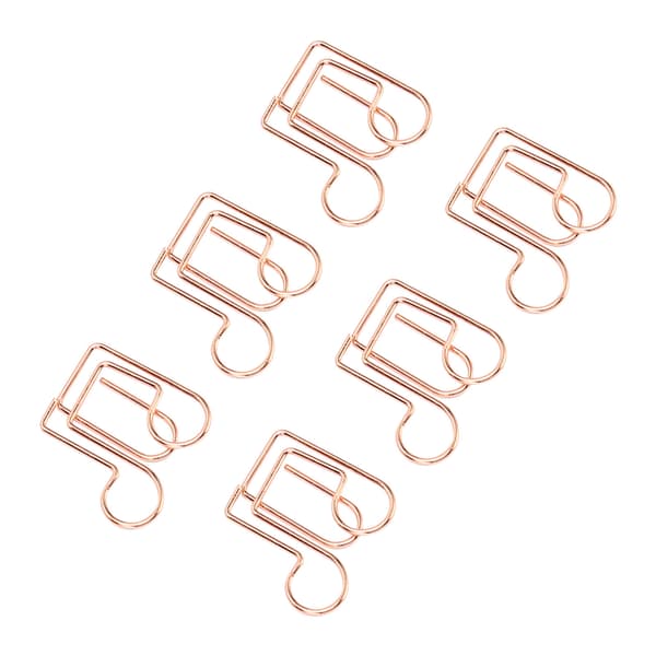 100 stk. Innovative Søde Form Rustfri Elektroplettering Metal Papirclips Multifunktionel Dokumentklassificering
