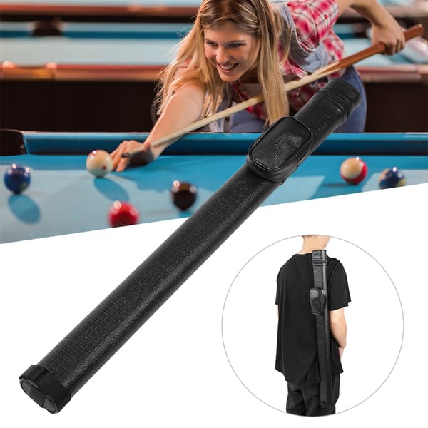 2 Huller PU Billard Kø Kasse Taske 1/2 Bold Kølle Pose Opbevaring Bære Billard Tilbehør
