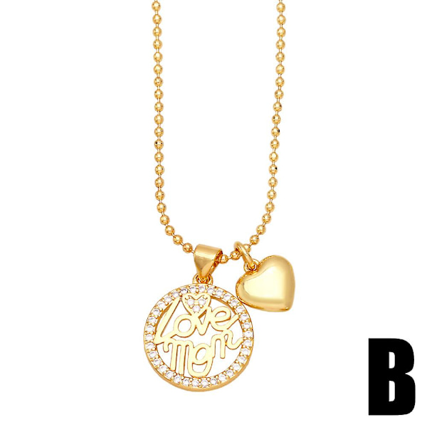 Halsband present till mamma Zircon Heart Stud Modesmycken Ac8366 B