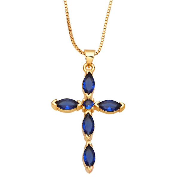 Kaulakoru Vintage Zircon Cross Muotikorut Ac10198 purple