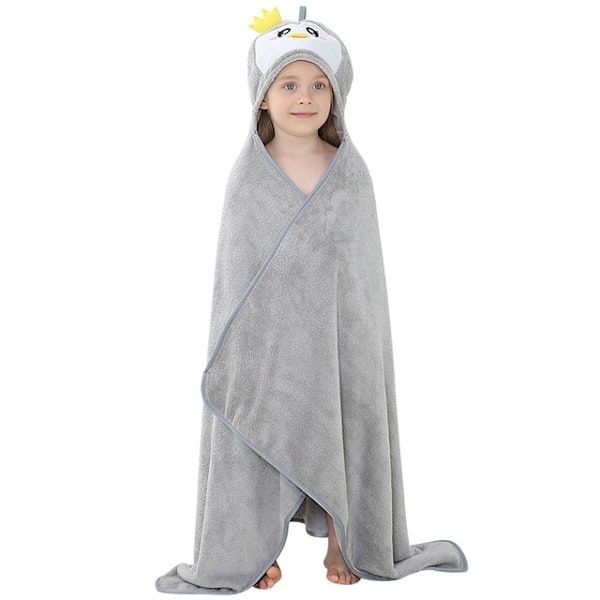 Barnebadekåpe 80*130 Meguiar Penguin Grå