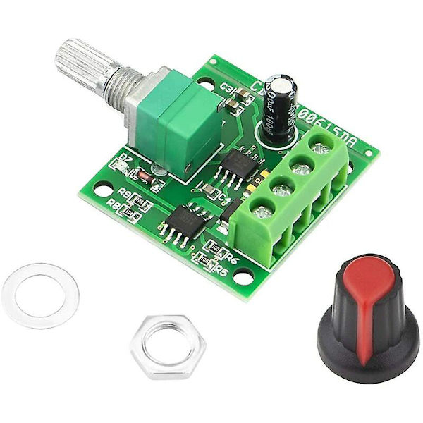 4 delar Pwm hastighetsregulator, 1,8v 3v 5v 6v 12v 2a 1803bk DC motorhastighetsregulator, justerbar drivomkopplare med självåterställningssäkring
