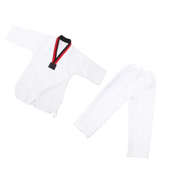 Bomulls Taekwondo Uniform Randig Modell M