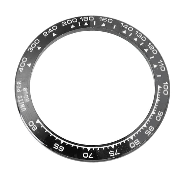 Keramisk Bezel-indsats Udskiftning Ur Bezel Hvid Skrift Sort Baggrund