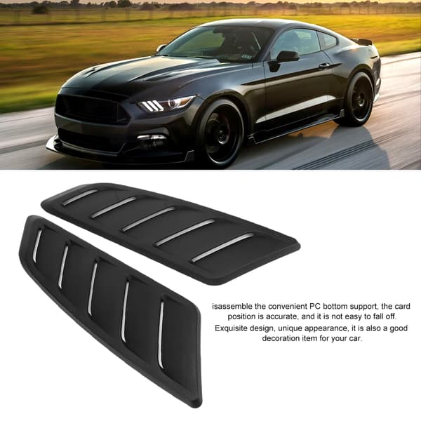 2 stk. Bil Auto Modifikasjon Panser Ventil Deksel Passer Ford Mustang 2015 2017