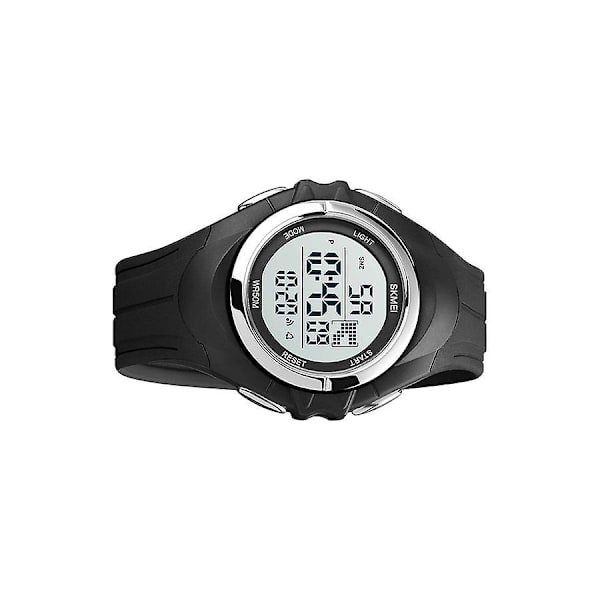 Herre Japan Digital Movement Militær Vandtæt Led Light Armbåndsur 0971siwt