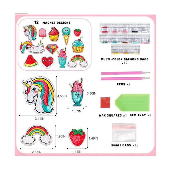 Unicorn Gem Diamond Painting Kits12 kpl