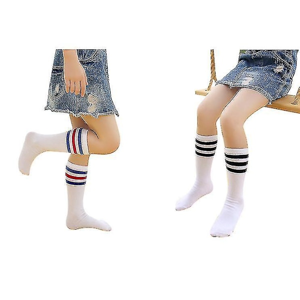 Jalkapallosukat Stripes Knee High Tube Sukat Puuvillainen univormu type1 16.8 in