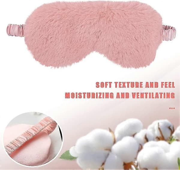 Presentförpackning Plysch Sovmask, Mjuk Fluffig Ögonmask Ögonbindel