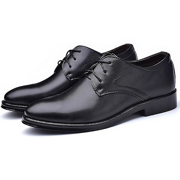 Män konstläder Smarta formella bröllopskontorsskor Black 42