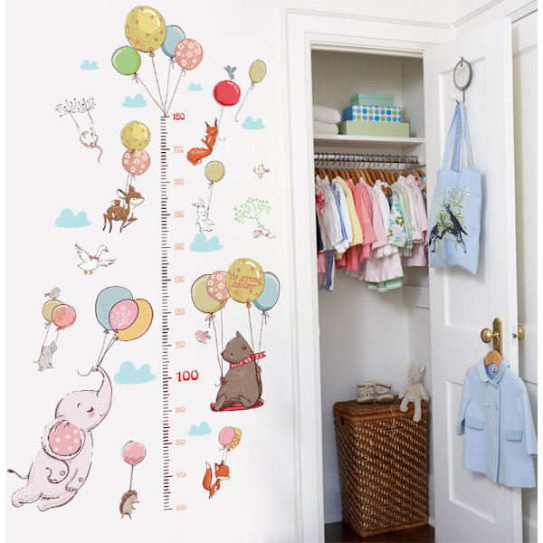 60x90cm kreativ ballong dyrehøyde klistremerker barnerom klasserom bakgrunn layout veggdekorasjon,
