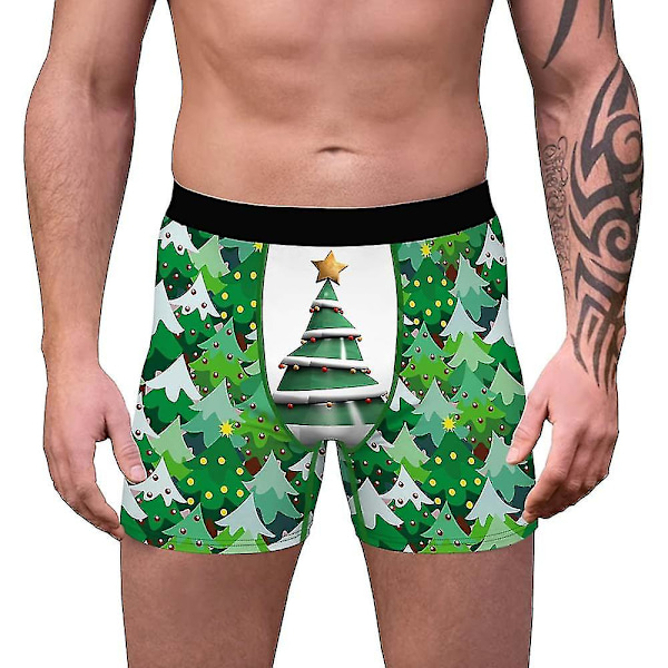 Jouluiset Bokserit Shortsit Alushousut Miesten Joustavat Alushousut E 2XL