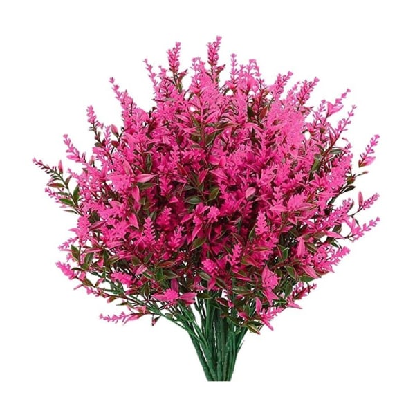 8 pinde af 12# spidse bladrose kunstig lavendelblomst falsk blomst udendørs dekoration,