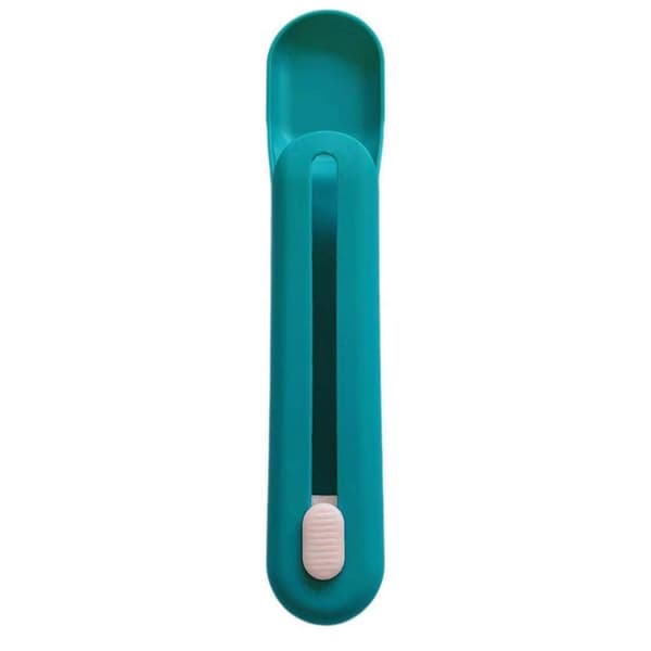 Bärbar Blå Kattmatsdispenser Ergonomisk Tryckknapp