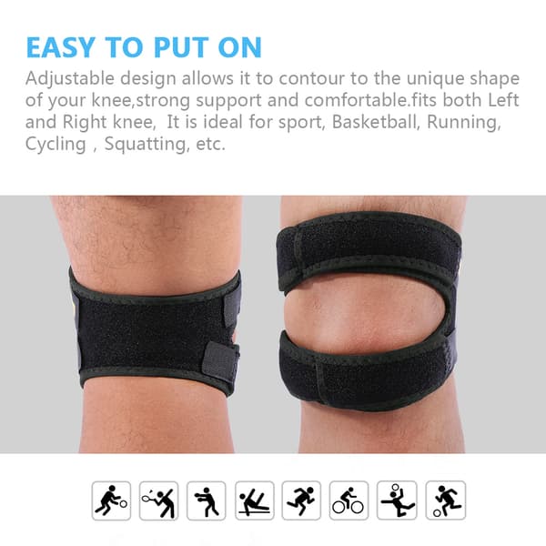 Justerbart sport knäskydd med patellarem