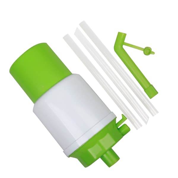 Manuell Handpress Dricksvattenpump Dispenser Plastfontän Grön Vit