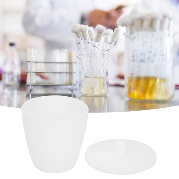 Laboratoriedigel Høyformet PTFE-digelkopp med lokk Eksperimentmaterialer 30ml