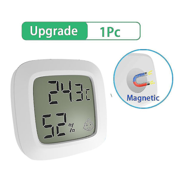 Mini indendørs magnetisk termometer LCD digital temperatur fugtighedssensor termometer Hjem Rum Hygrometer Måler Vejrstation 1 Pc Upgrade