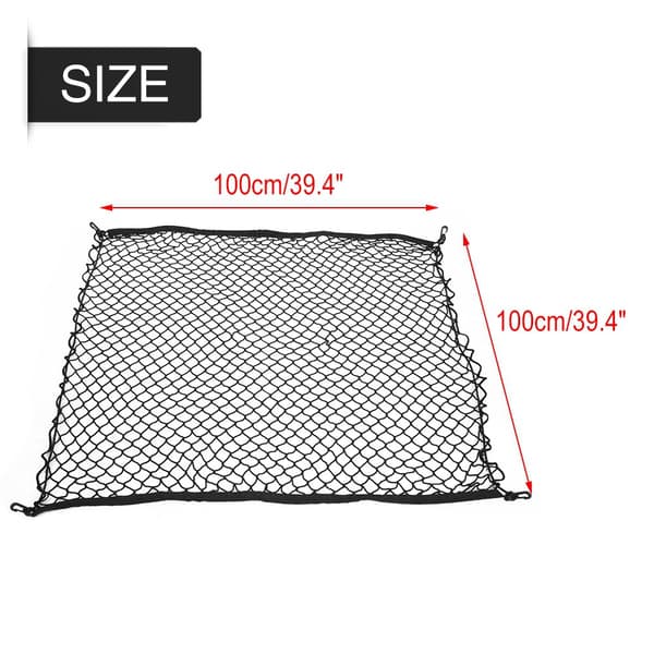 100x100cm Universal Bil Bagagerum Elastisk Net Organizer Holder