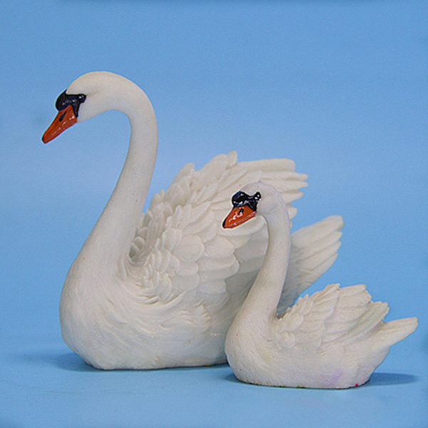 1 par dekorativ prydnad Innovativ bred applikation Lättviktssimulering Little Swan prydnad för bildekoration