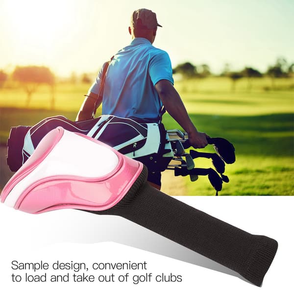 Rosa PU-skinn Golf Putter Hodebeskyttelse Tilbehør #5