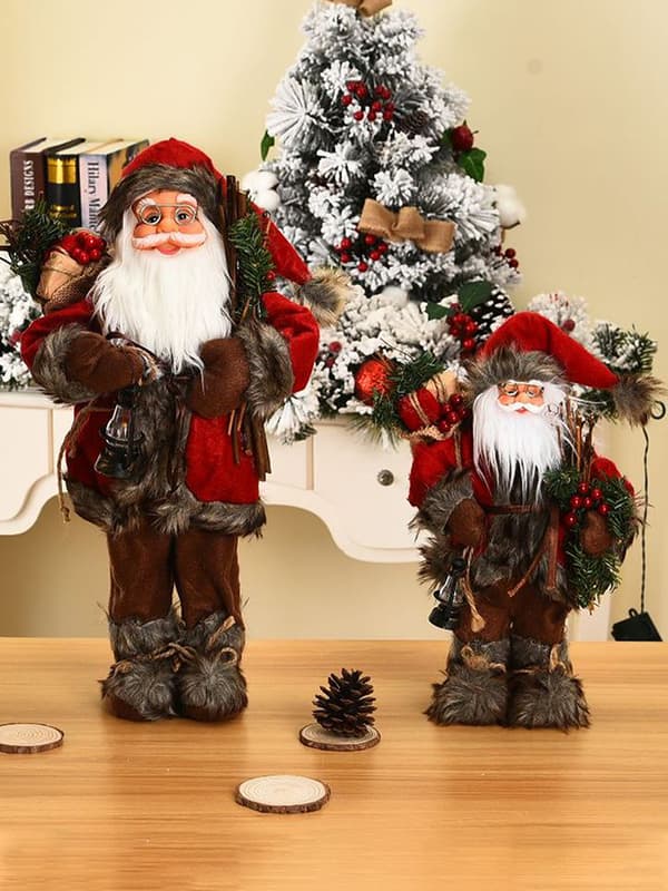 Jultomte Actionfigur Docka med Käpp