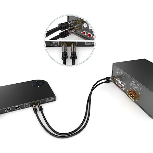 Sort telefon til højttalerkabel Nylon stereolydkabelbaneradio, smartphone, MP3 osv.