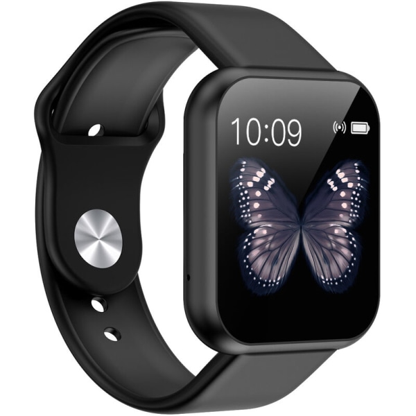 Svart Bluetooth Ring Bluetooth Ring Smart Watch HD Puls Blodtrycksträning Stegräknare