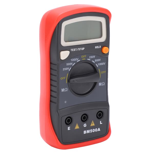 LCD-isolasjonsmotstandsmeter BM500A 1000V Digital Megohm-tester