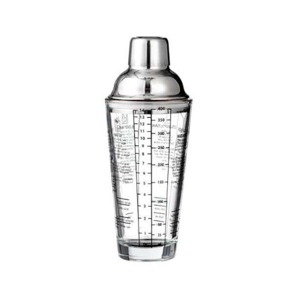 Rustfrit stål glas med bartender skala glas shaker 450ML mælke te glas (hvid),